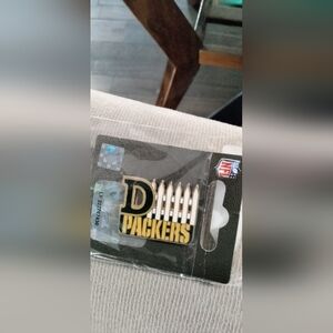 NFL Packers Gold and White Pin